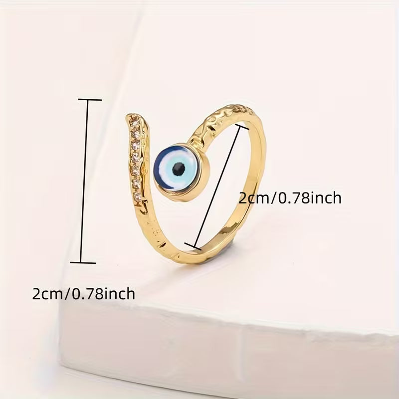 Evil Eye Adjustable Ring